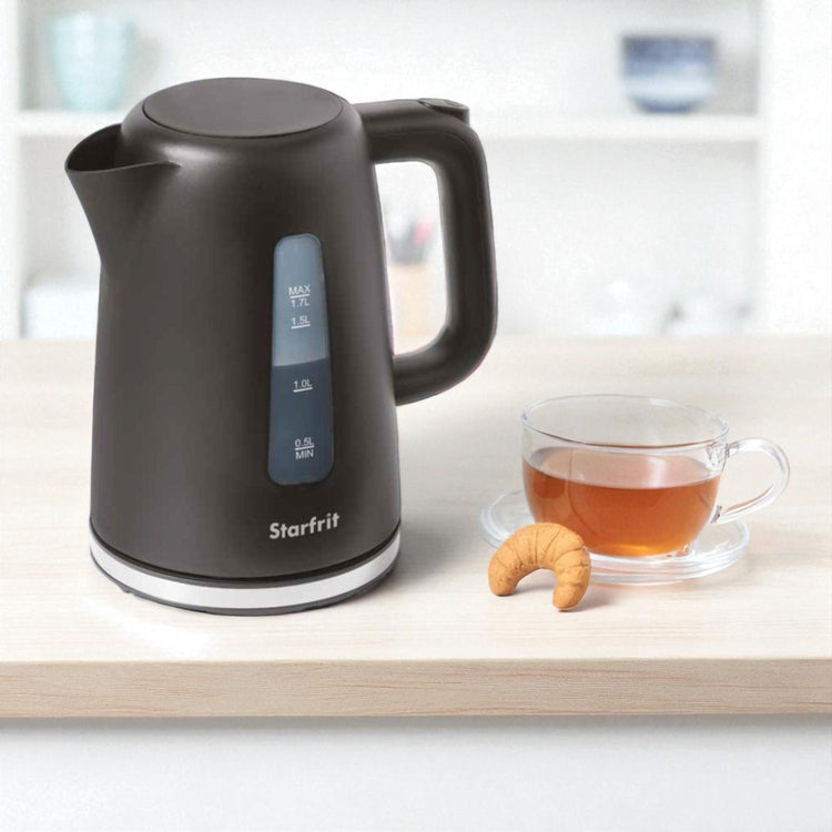 Starfrit Essentials – Bouilloire Électrique 1,7 L, 1500 W, Sans BPA, Base Pivotante 360°, Arrêt Automatique, Noir - Simple Boutique
