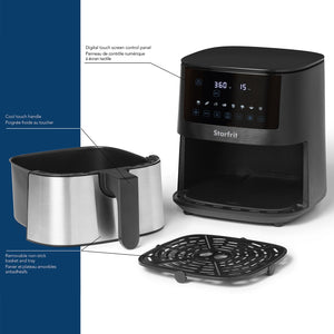 Starfrit - Friteuse à Air à Contrôle Numérique, Capacité de 4.2 Litres, 1400 Watts, Acier Inoxydable - Simple Boutique