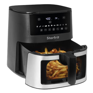 Starfrit - Friteuse à Air avec Contrôle Numérique et Fenêtre, Capacité de 7.2 Litres, Acier Inoxydable - Simple Boutique