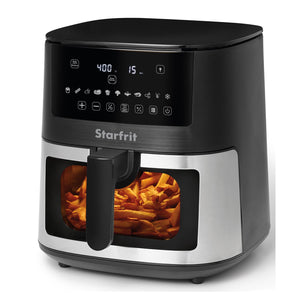 Starfrit - Friteuse à Air avec Contrôle Numérique et Fenêtre, Capacité de 7.2 Litres, Acier Inoxydable - Simple Boutique