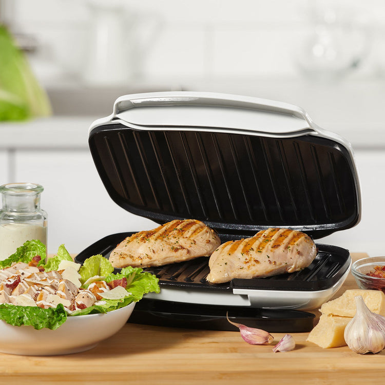 Starfrit - Gril et Presse à Panini avec Surface de Cuisson en Céramique Antiadhésive, 1000 Watts, Blanc - Simple Boutique