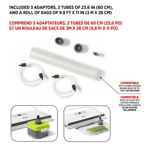 Starfrit - Machine à Emballer Sous-Vide pour Aliment, Comprend 1 Rouleau de Sac, Blanc - Simple Boutique