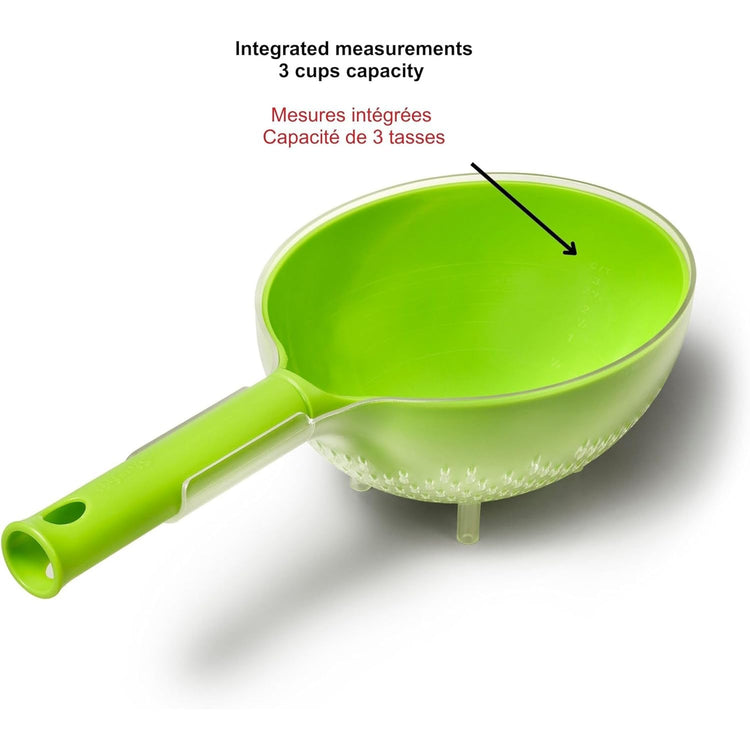 Starfrit - Passoire Globe avec Vidange Facile, Capacité de 3 Tasses, Lavable au Lave-Vaiselle, Vert - Simple Boutique