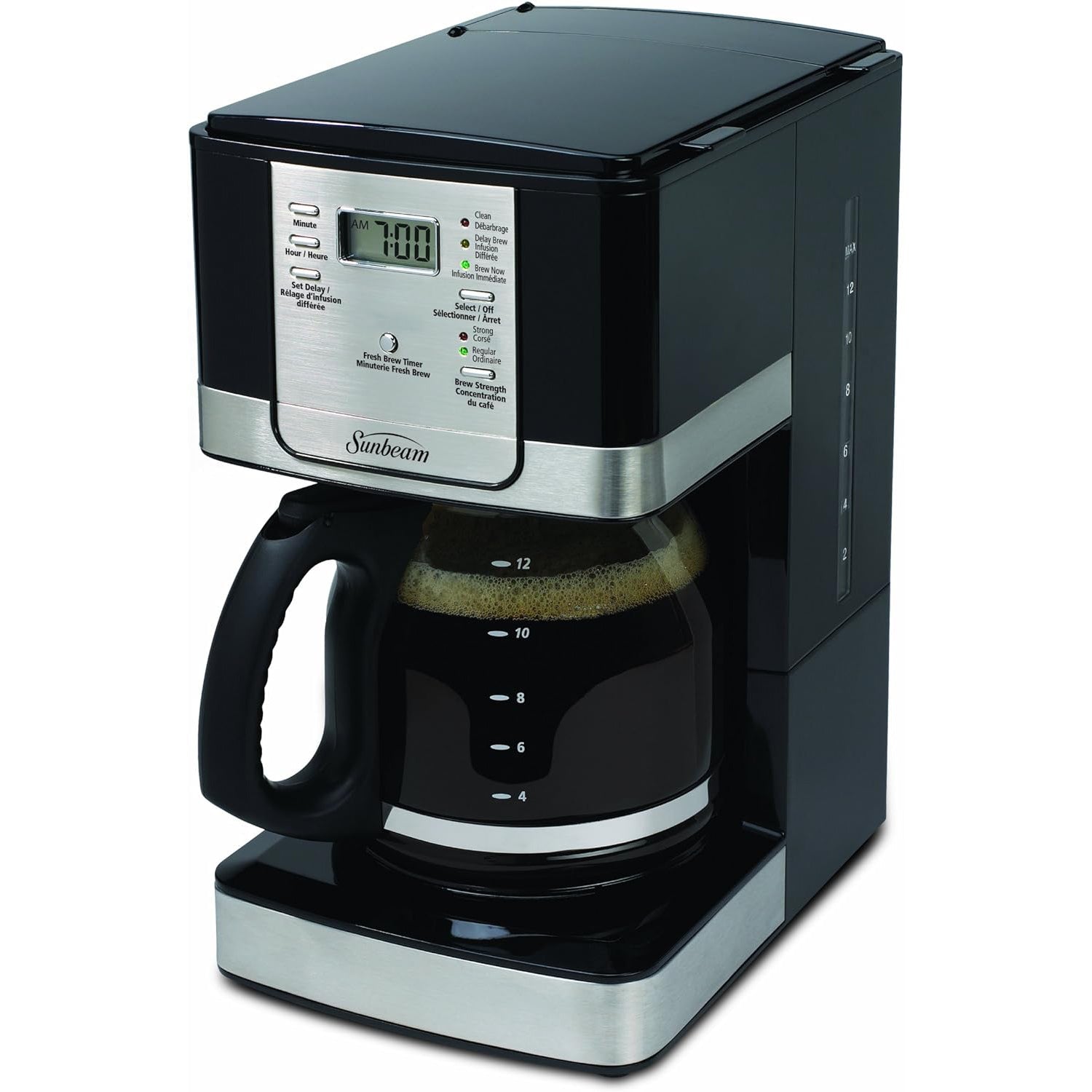 Sunbeam - Cafetière 12 Tasses Programmable, Fonction Pause N Serve, Noir - Simple Boutique