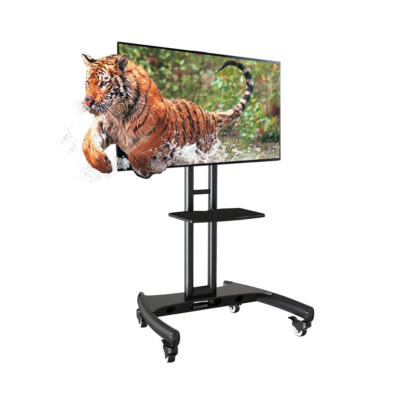 Support TV Portatif Sur Roulettes Ajustable En Hauteur LED PLASMA LCD 32" À 65" - Simple Boutique