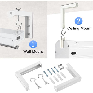 Supports Muraux Universels en L pour Écran de Projecteur – Paire de 6" Ajustables, Capacité 30 kg, Acier Robuste, Blanc - Simple Boutique