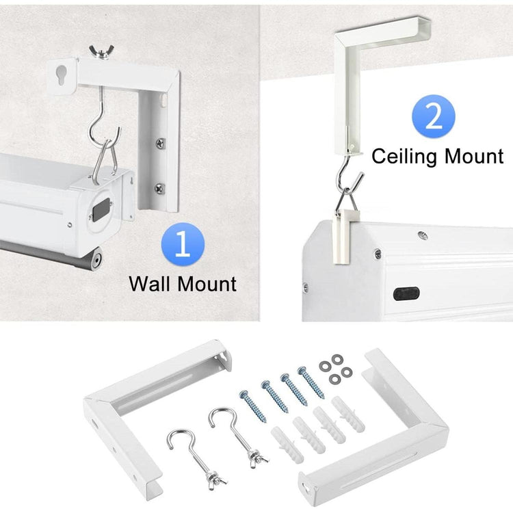 Supports Muraux Universels en L pour Écran de Projecteur – Paire de 6" Ajustables, Capacité 30 kg, Acier Robuste, Blanc - Simple Boutique