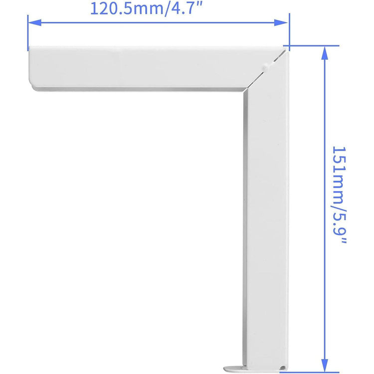 Supports Muraux Universels en L pour Écran de Projecteur – Paire de 6" Ajustables, Capacité 30 kg, Acier Robuste, Noir - Simple Boutique