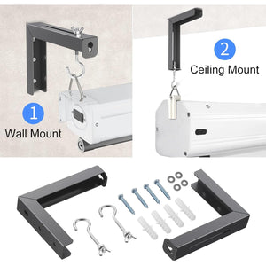 Supports Muraux Universels en L pour Écran de Projecteur – Paire de 6" Ajustables, Capacité 30 kg, Acier Robuste, Noir - Simple Boutique