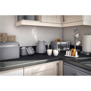 Swan Ensemble de 3 Boites de Rangement Rétro, Capacité de 1 Litre, Gris - Simple Boutique