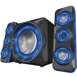 Sylvania - Ensemble de Haut-Parleur Sans-Fil avec Subwoofer, Bluetooth, Éclairage Bleu - Simple Boutique