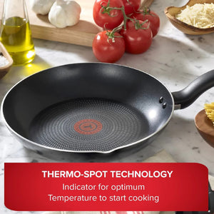 T-Fal - Ensemble de 2 Poêles en Aluminium, Surface Antiadhésive, Technologie Thermo-Spot - Simple Boutique