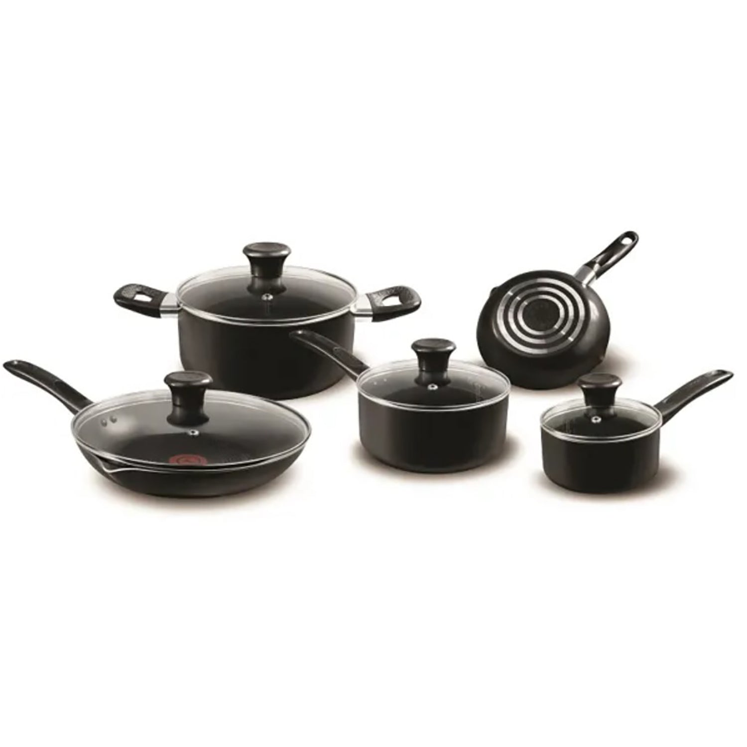 T-Fal - Ensemble de Batterie de Cuisine Excite 9 Morceaux, Surface Antiadhésive, Technologie Thermo-Spot - Simple Boutique