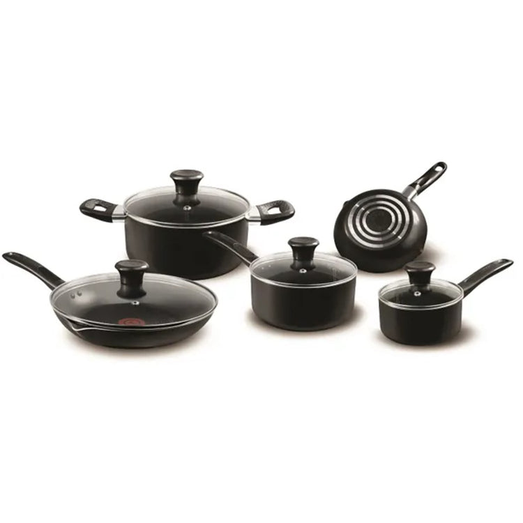 T-Fal - Ensemble de Batterie de Cuisine Excite 9 Morceaux, Surface Antiadhésive, Technologie Thermo-Spot - Simple Boutique