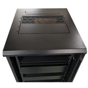 TechCraft - Armoire Audio Visuelle 36U, 23.6" de Profondeur, Porte avec Serrure, Assemblé, Noir - Simple Boutique