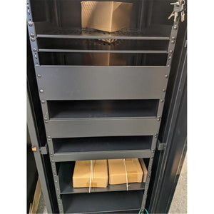 TechCraft - Armoire Audio Visuelle 36U, 23.6" de Profondeur, Porte avec Serrure, Assemblé, Noir - Simple Boutique