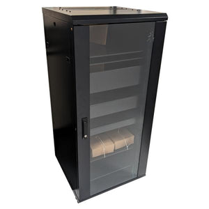 TechCraft - Armoire Audio Visuelle 36U, 23.6" de Profondeur, Porte avec Serrure, Assemblé, Noir - Simple Boutique