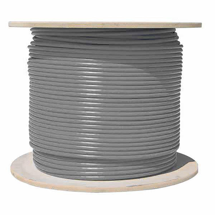 TechCraft - Câble Réseau Blindé Cat6a, S/FTP, Longueur de 1000 Pieds, CMR, Gris - Simple Boutique