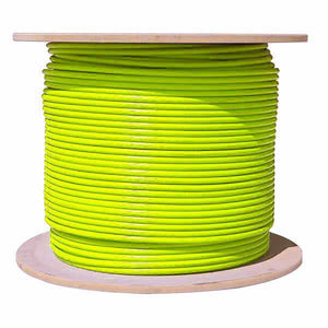 TechCraft - Câble Réseau Blindé Cat6a, S/FTP, Longueur de 1000 Pieds, CMR, Jaune - Simple Boutique