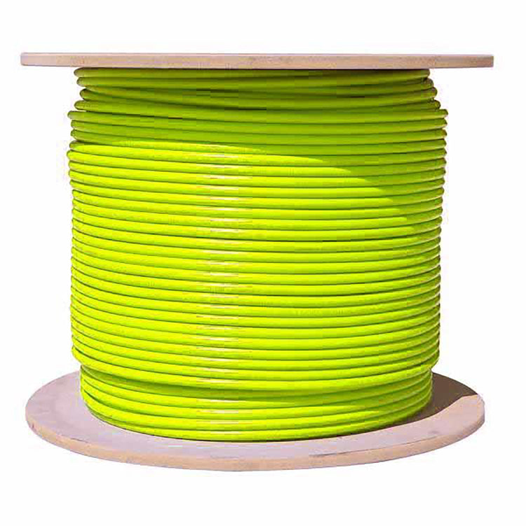 TechCraft - Câble Réseau Blindé Cat6a, S/FTP, Longueur de 1000 Pieds, CMR, Jaune - Simple Boutique