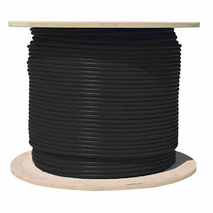 TechCraft - Câble Réseau Blindé Cat6a, S/FTP, Longueur de 1000 Pieds, CMR, Noir - Simple Boutique