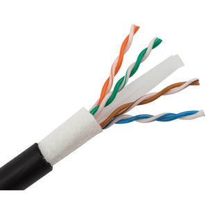 TechCraft - Câble Réseau Pour Enfouissement Extérieur UTP Cat6, Longueur de 1000 Pieds, Noir - Simple Boutique