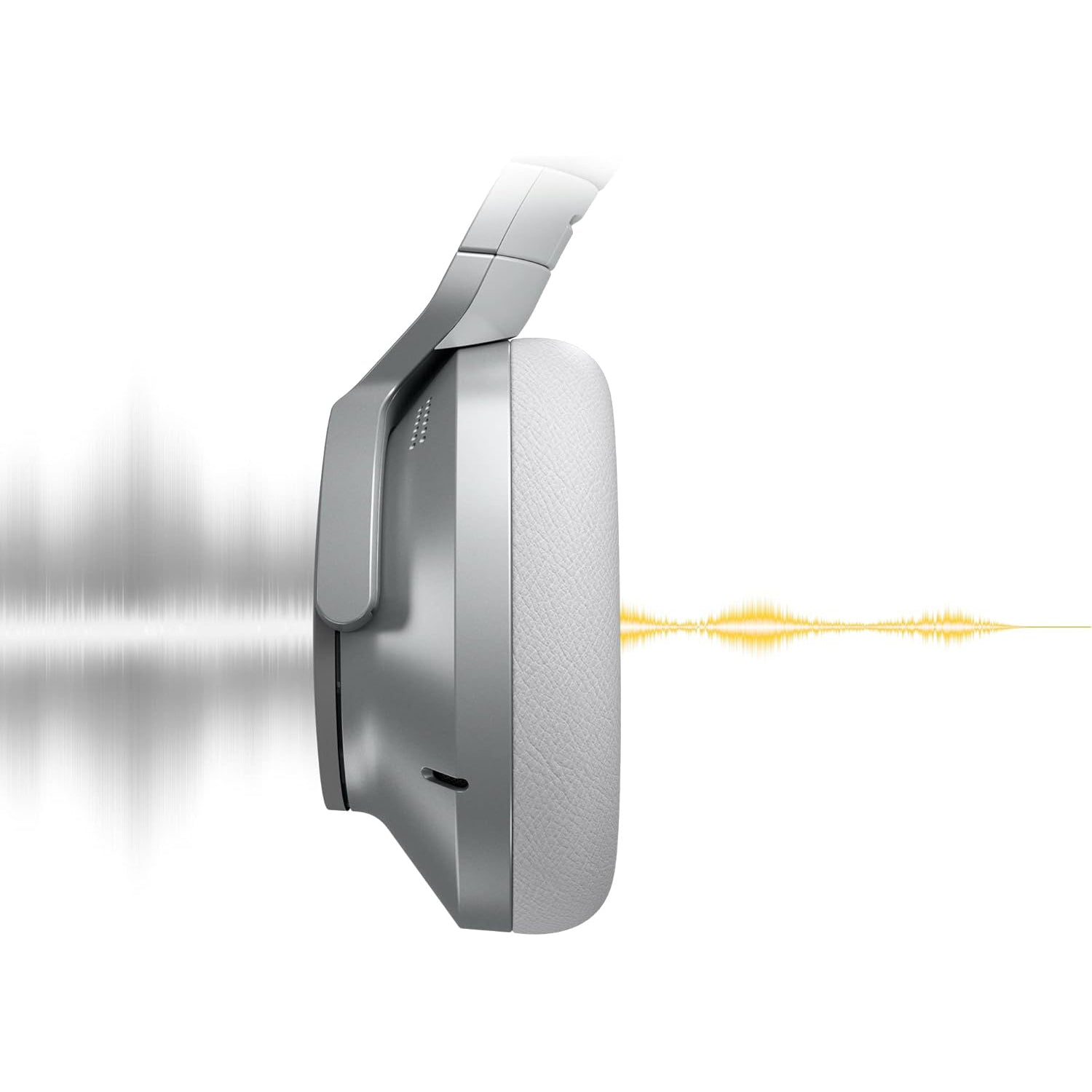 Technics - Écouteurs Bluetooth Sans-Fil avec Réduction du Bruit, Hi-Res, Télécommande et Microphone Intégrés, Argenté - Simple Boutique