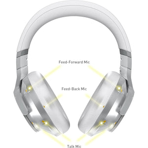 Technics - Écouteurs Bluetooth Sans-Fil avec Réduction du Bruit, Hi-Res, Télécommande et Microphone Intégrés, Argenté - Simple Boutique