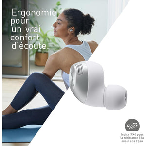 Technics - Écouteurs Intra-Auriculaires Sans-Fil Bluetooth avec Suppression du Bruit, Microphone et Boitier de Recharge, Argenté - Simple Boutique