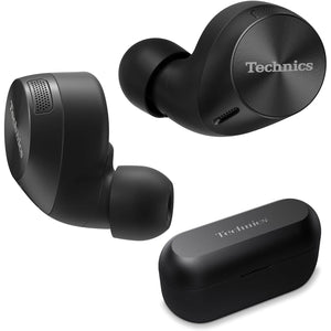 Technics - Écouteurs Intra-Auriculaires avec Supression du Bruit, Microphone et Boitier de Recharge, Noir - Simple Boutique