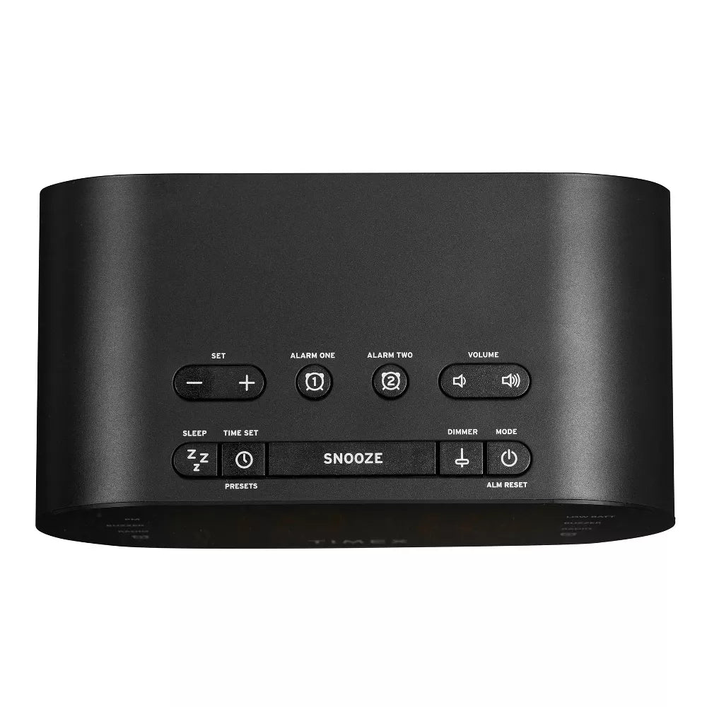 Timex Radio-Réveil à Double Alarme avec Affichage LED, Chargement USB et Batteries de Secours, Noir - T232B - Simple Boutique
