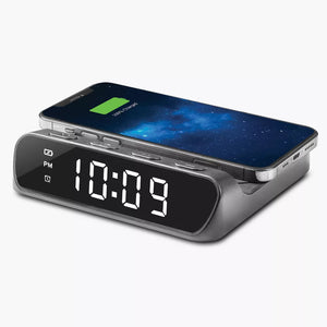 Timex Réveil-Matin avec Affichage LED, Chargement Sans Fil et Batteries de Secours, Noir - TW14B - Simple Boutique