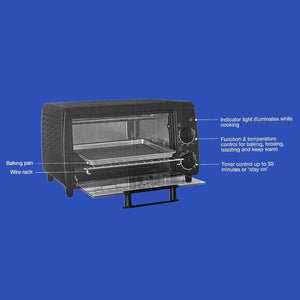 Toastess - Four Grille-Pain, Capacité de 4 Tranches, Contrôle de la Température, 1000 Watts, Noir - Simple Boutique