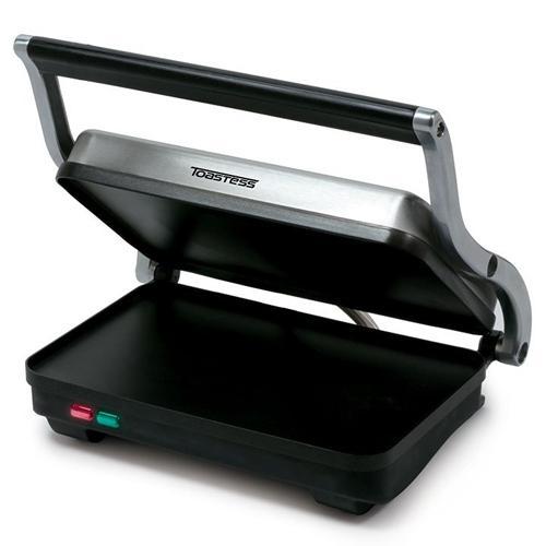 Toastess TSG710 - Grill Pour Sandwichs avec Plaque de Cuisson Antiadhésive, 1000 Watts, Acier Inoxydable - Simple Boutique