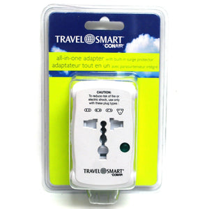 Travel Smart - Adaptateur de Voyage Tout en Un avec Parasurtenseur Intégré - Simple Boutique