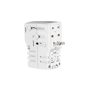 Travel Smart - Convertisseur et Adaptateur de Voyage Tout en Un avec Parasurtenseur Intégré - Simple Boutique