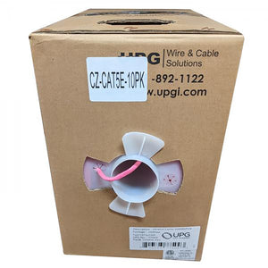UPG - Câble Réseau Solide UTP Cat5e, 350MHz, Longueur de 1000 Pieds, FT4/CMR, Rose - Simple Boutique