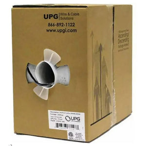 UPG - Câble d'alarme d'incendie et Haut-Parleur Blindé, Toronné, 16AWG/2C, Résistance au Feu FPLP/CMP , 1000pi, Noir - Simple Boutique