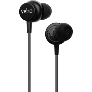 Veho - Écouteurs Intra-Auriculaire Filaire Z3 avec Microphone et Télécommande Intégré, Noir - Simple Boutique