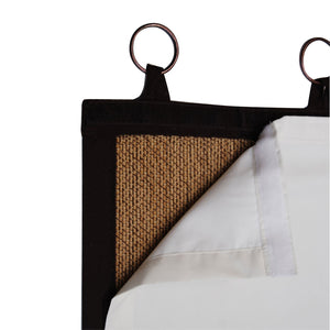 Versaille - Doublure Thermique Isolante Pour Panneau de Rideau Bamboo Ring Top, 38" x 59", Blanc Cassé - Simple Boutique