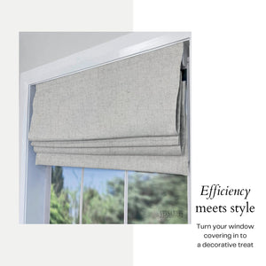 Versaille - Store Romain Sans Cordon, Collection Augustus, Tissu Assombrissant, Lin (Disponible en 12 Grandeurs) - Simple Boutique