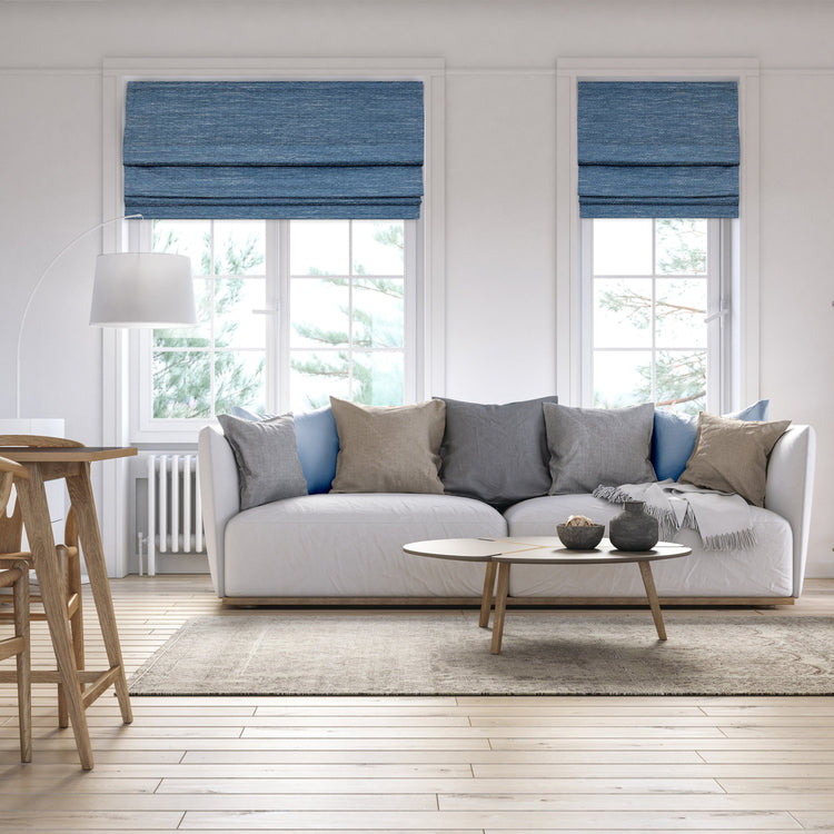 Versaille - Store Romain Sans Cordon, Collection Caesar, Tissu Assombrissant, Bleu (Disponible en 7 Grandeurs) - Simple Boutique