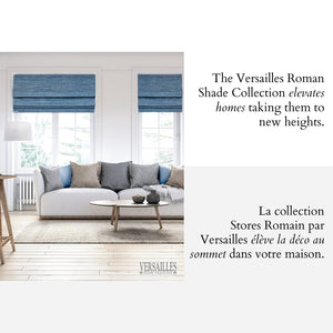 Versaille - Store Romain Sans Cordon, Collection Caesar, Tissu Assombrissant, Bleu (Disponible en 7 Grandeurs) - Simple Boutique