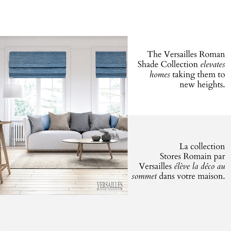 Versaille - Store Romain Sans Cordon, Collection Caesar, Tissu Assombrissant, Bleu (Disponible en 7 Grandeurs) - Simple Boutique