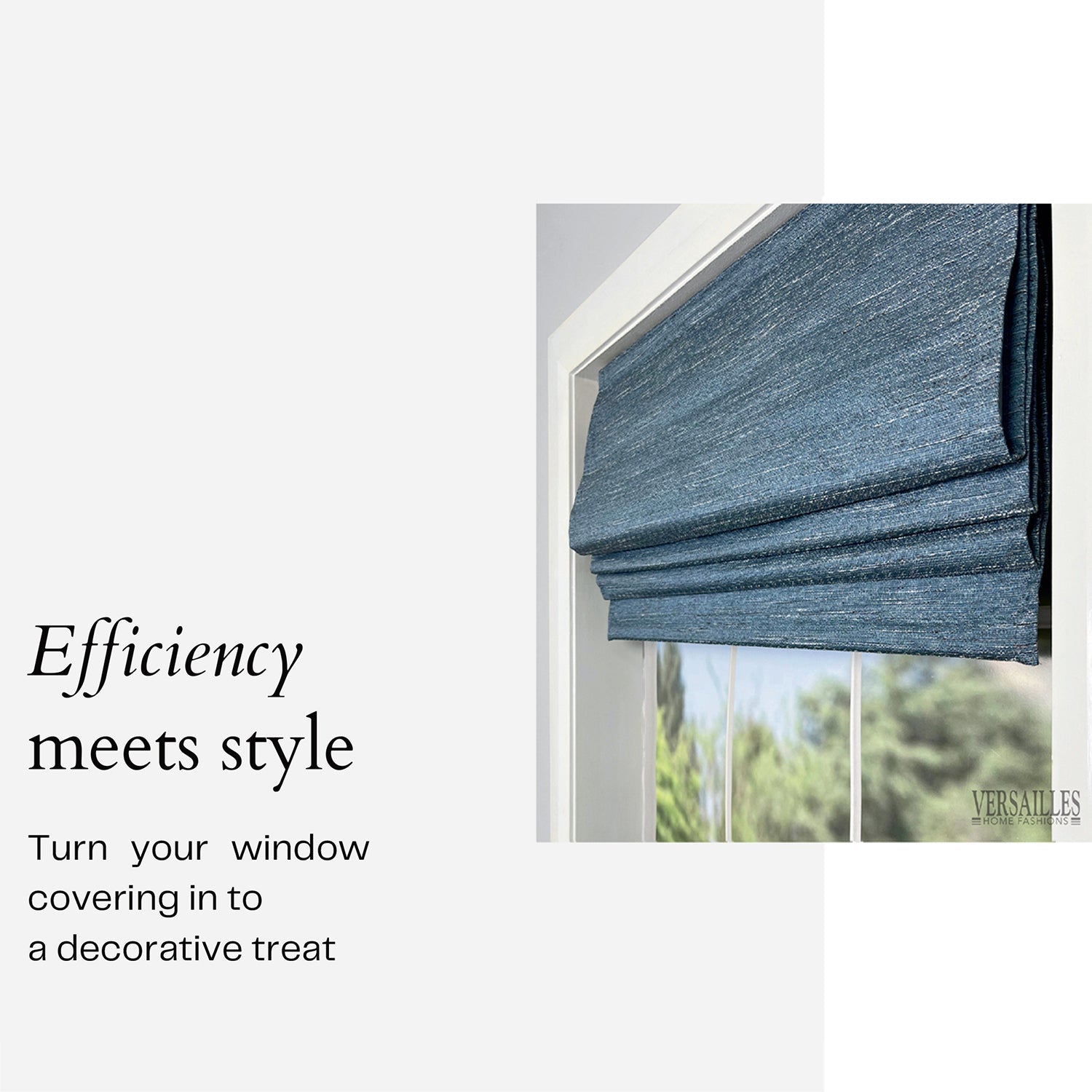 Versaille - Store Romain Sans Cordon, Collection Caesar, Tissu Assombrissant, Bleu (Disponible en 7 Grandeurs) - Simple Boutique