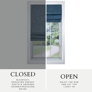 Versaille - Store Romain Sans Cordon, Collection Caesar, Tissu Assombrissant, Bleu (Disponible en 7 Grandeurs) - Simple Boutique