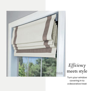 Versaille - Store Romain Sans Cordon, Collection Valentina, Tissu Assombrissant, Taupe (Disponible en 7 Grandeurs) - Simple Boutique