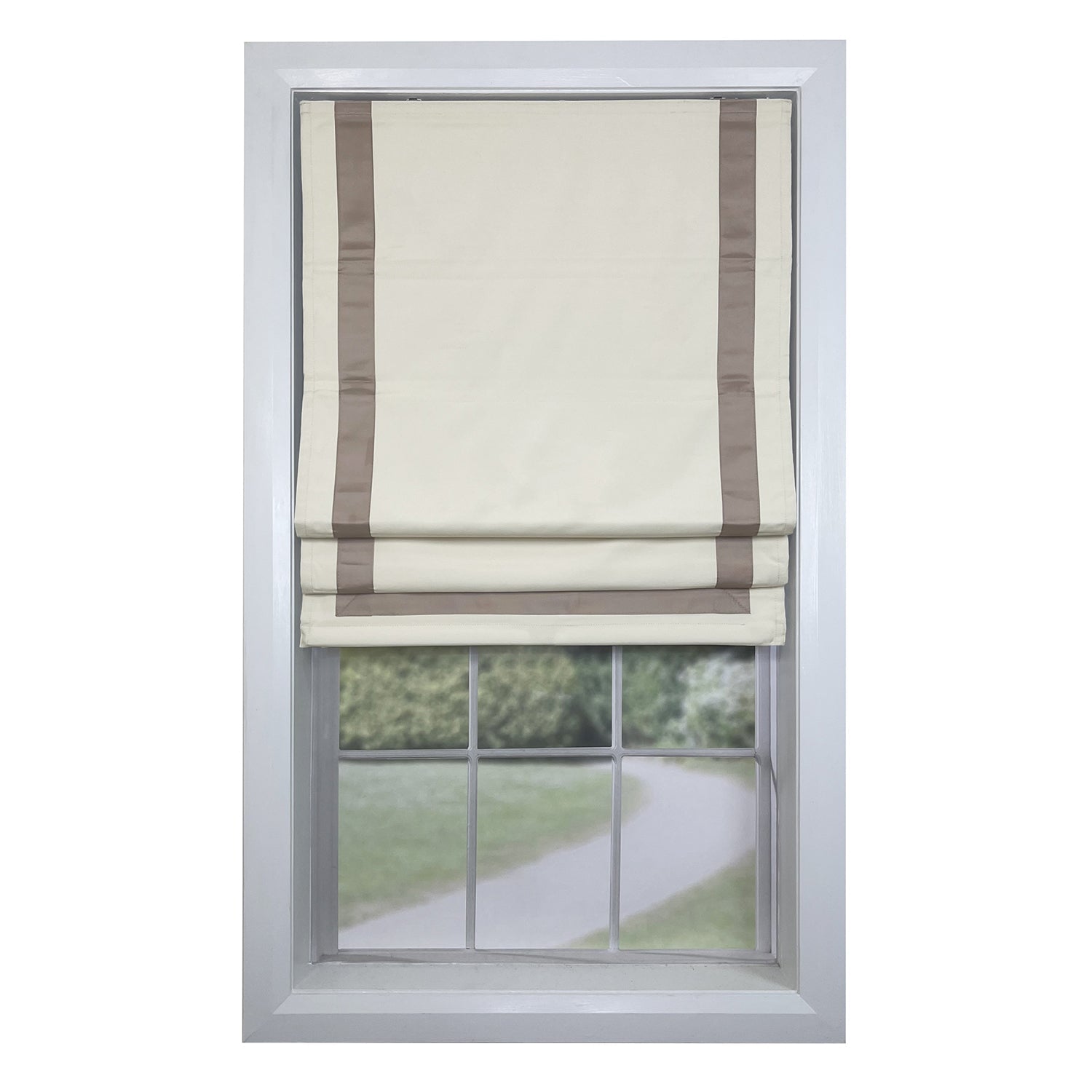Versaille - Store Romain Sans Cordon, Collection Valentina, Tissu Assombrissant, Taupe (Disponible en 7 Grandeurs) - Simple Boutique