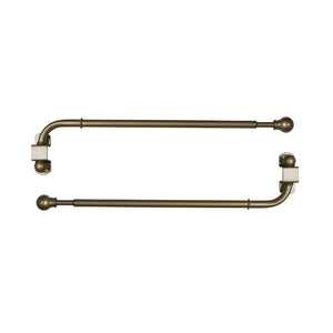 Versailles - Ensemble de 2 Bras Pivotants pour Rideau, Longueur Ajustable, Bronze (Disponible en 2 Grandeur) - Simple Boutique
