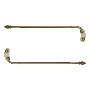 Versailles - Ensemble de 2 Bras Pivotants pour Rideau, Longueur Ajustable, Étain (Disponible en 2 Grandeur) - Simple Boutique